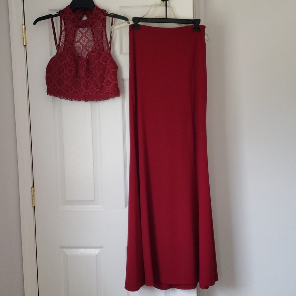 Burgundy 2 piece
